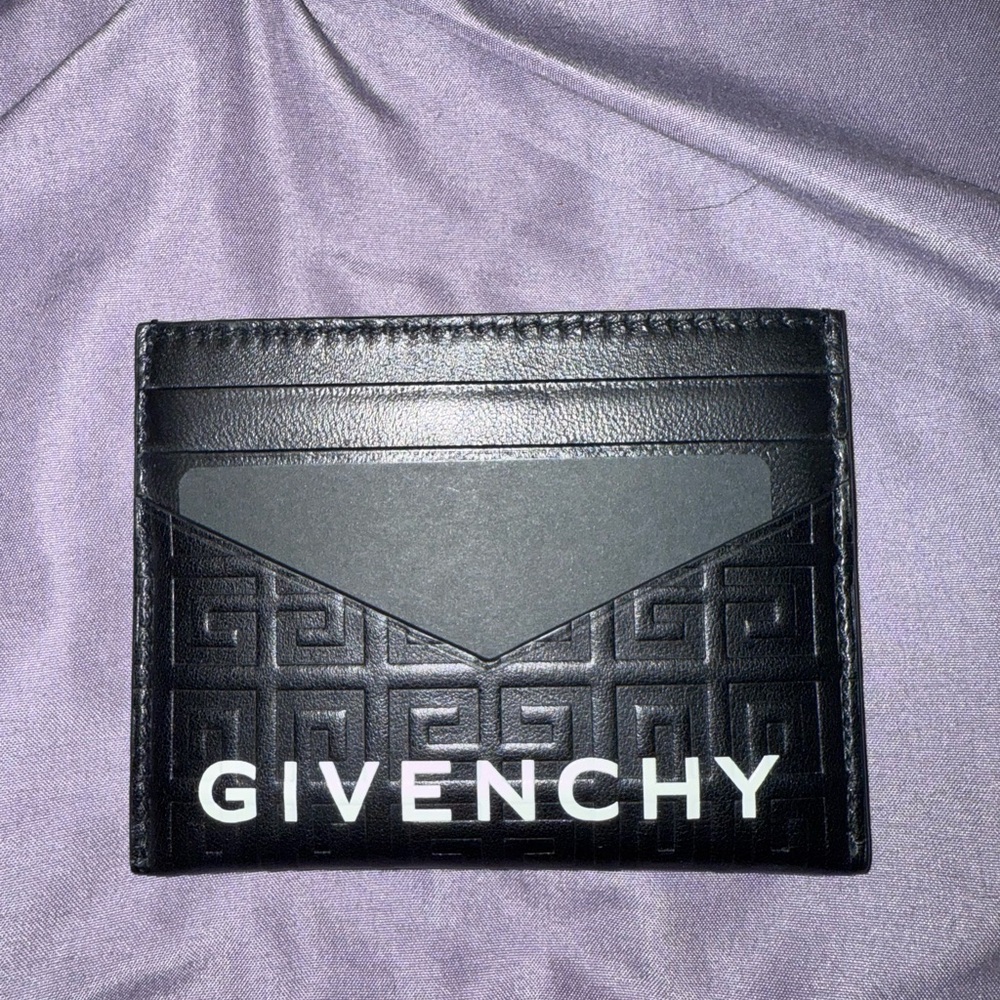 Givenchy Black and White Embossed Card Holder